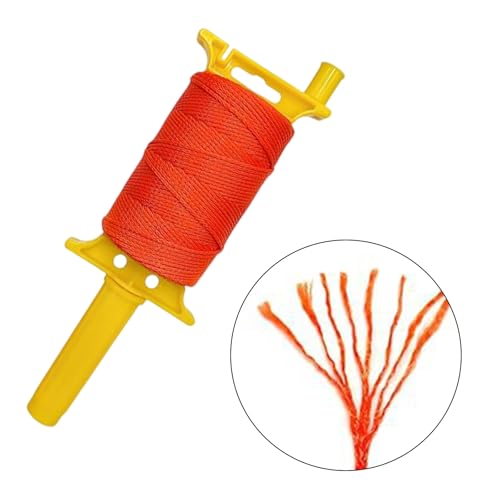 Cuerda profesional para construcción de 540 pies, nylon reforzado con mango ergonómico y herramienta integrada de nivelación, línea fluorescente para albañiles miniatura 4