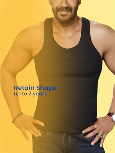 Image of Amul Comfy Men's Vest | Round Neck | Breathable Lightweight Innerwear | Moisture Wicking | Soft Feel | Pack of 3 | Color May Vary