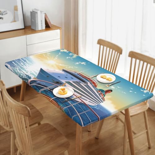 Nappe de table d'été rectangulaire lavable pour restaurant et buffet - 8