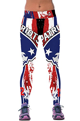 COCOLEGGINGS Women's Juniors Digital Print Leggings Tights Blue Free Size