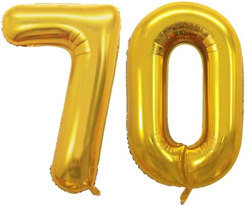 GOER Number 70 Balloons for 70th Birthday Party Decorations,42 In...