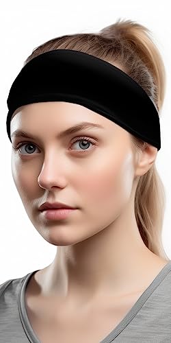 Image of Duwoni Sports Headbands for Men, Moisture Wicking Workout Headband, Sweatband Headbands for Running,Cycling,Football,Yoga,Tennis,Hiking,Hairband for Women and Men