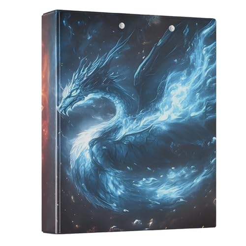 Image of 3 Ring Binder SsangYong 1.5 inch Binders Three Ring Binders with Clipboard 3 Interior PVC Clear Pockets for Office Supplies
