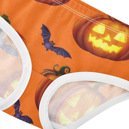 Orange Jack Lantern Pumpkins Girls Underwear Toddlers 2t Cotton Panties Little Girl Artistic Briefs Kids Undies4