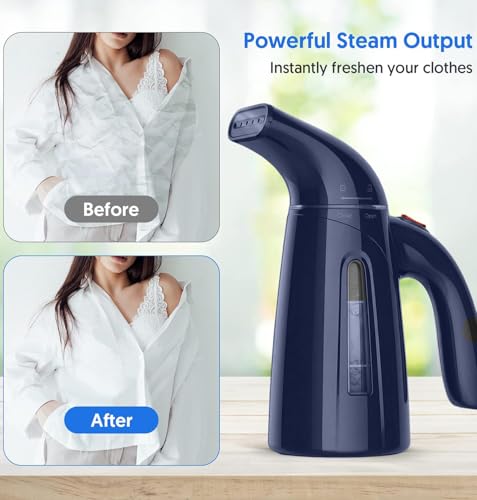 Image of OGHom Steamer for Clothes, Handheld Clothing Steamer for Garment, 240ml Big Capacity 700W Portable Travel Steam Iron(Deep Blue)