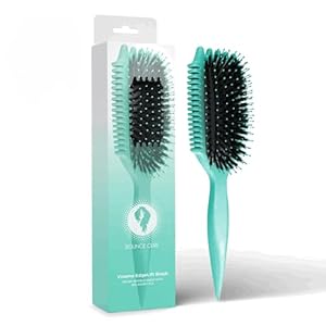Bounce Curl Volume EdgeLift Brush, 5-in-1 Tool for Volumized Waves, Curls & Coils – Teal