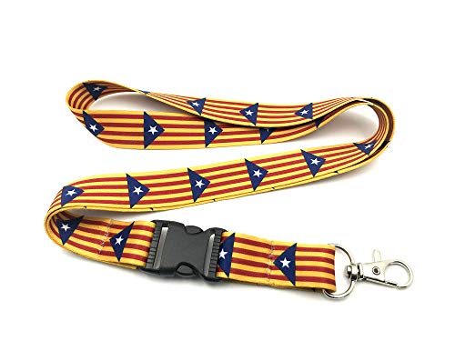 Cuelgallaves para el cuello con la Bandera Estelada | Senyera | Catalunya |...
