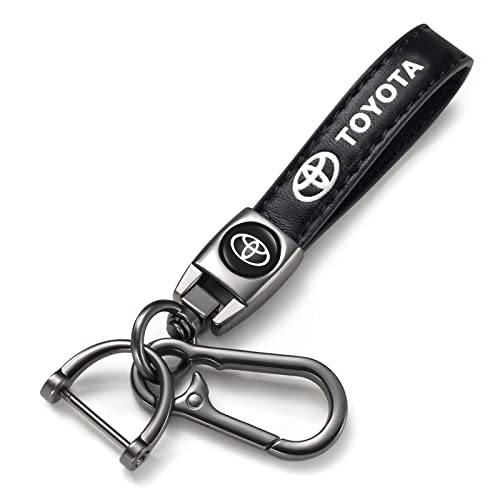 DSVI Car Keychain Keyring Fit Toyota Corolla Avalon Camry Prius Allion RAV4 Highlander Leather Keychain Lanyard for Car Key Fob Holder Souvenir/Gifts