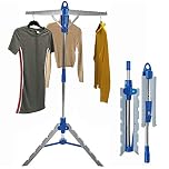 andrew james Clothes Rail Airer Drier | Adjustable Portable Clothes Horse Tripod Design | Folds Flat for Storage Easy Setup | For Indoor Outdoor Use |139cm High Max Capacity 22KG Holds 30 Hangers