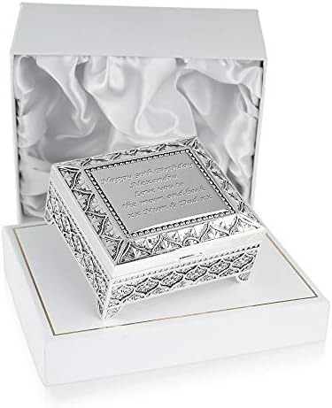 Girl's 30th Birthday Gift, Girl's 30th Birthday Silver Plated Trinket Box in a Satin Lined Presentation Box, Girl's 30th Birthday Gift Idea
