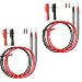 Suiwotin 2 Sets Multimeter Test Leads Kit, CAT III 1000V 20A Digital Test Probe Leads Set with Alligator Clips, Silica Gel Multimeter Leads Banana Plug