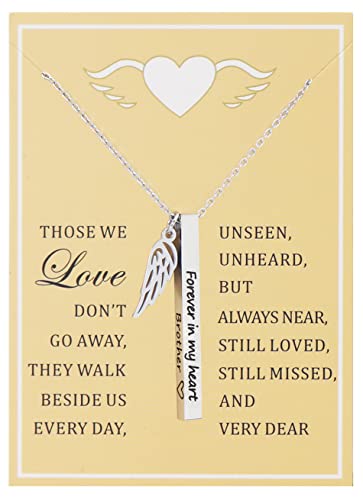 Ankiyabe Stainless Steel Memorial Necklace Forever in My Heart for Her