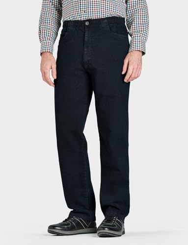 Chums Men's Comfort Fit Elasticated Waist Drawcord Denim Jeans Black2