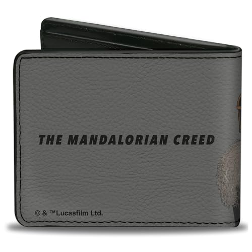 Buckle-Down Star Wars Wallet, Bifold, The Mandalorian Grogu The Armorer Bo-Katan Din Djarin Pose, Vegan Leather by Buckle-Down - Used condition - Image 2