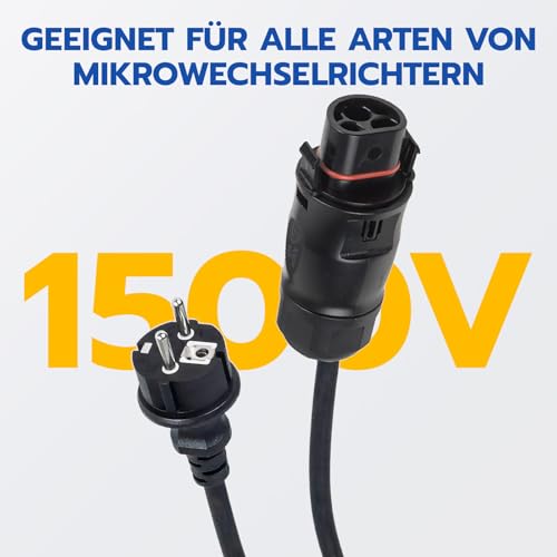 WSPIHO LY01 Kabel 2M für Deye Wechselrichter,LY-01 Buchse zu Schuko Stecker Anschlusskabel,Deye LY01 Stecker für Deye Mikrowechselrichter Serie