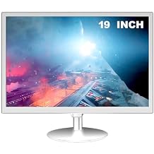 19 inch HD 1400 x 900 Monitor, 60Hz White Refresh Rate, HDMI x1,Small Thin Monitor for laptops, Computers and desktops,LED Display, VGA/HDMI Connection