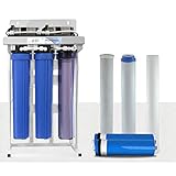 Max Water 600 GPD Commercial Reverse Osmosis System/Commercial Reverse Osmosis Water Filtration System Sediment + GAC + CTO Carbon Filters with 2 Booster Pumps + 2 300GPD RO Membranes
