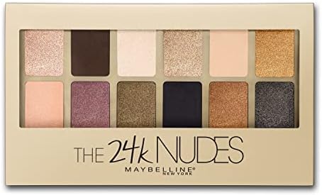 Maybelline New York The 24K Nudes Gold Eyeshadow Palette, 12 Shades