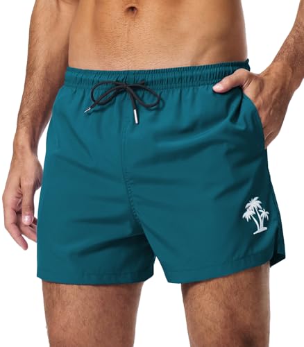 Danfiki Short de Bain Court pour Homme avec Cordon de Serrage Doublure en Maille