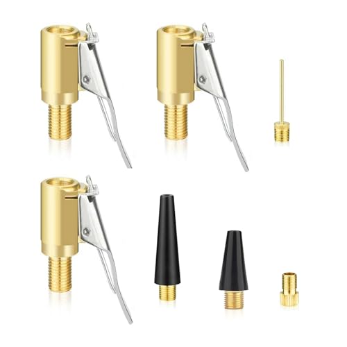 EcoJozon Multifunctionele Ventieladapter set – Compatibel met Bosch EasyPump – Fietsventieladapter set Voor Auto, Fiets en Ballen, Messing Ventieladapters (7-delig)