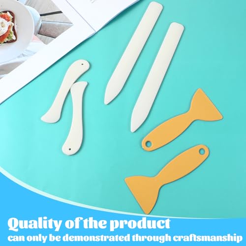 6 Pcs Bone Folders Crease Makers Plastic Bone Folder Paper Creaser Set Scoring Tool Folding Bookbinding Tool Origami Tools for Handmade Scrapbooking Bookbinding Paper Cards Crafts Leather Burnishing by Trinkrittey - Image 4