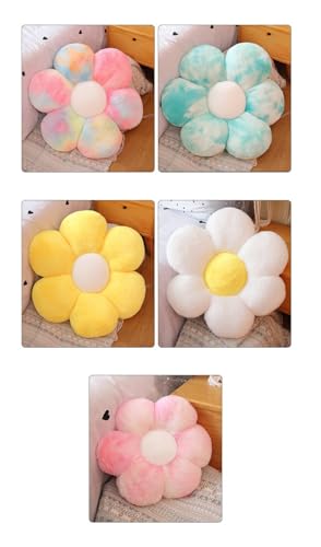 Image of RVA Sunflower Pillow for Sofa Flower Shaped Floor Cushion for Kids Room, Living Room, Luxury Kids Furnishing, Throw Pillow, Decorative Cushion, Nursery Decor (Size 35 cm) (Grey)