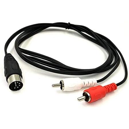 Ulyris MIDI ケーブルDIN 5ピンオスプラグ-RCAピンオスプラグ*2オーディオケーブル、 などステレオスピーカー対応用 クアッドステレオシステム