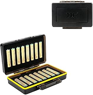 JJC 16 Slots AAA Battery Storage Case, Water-Resistant Organizer Box Holder for Alkaline Power Triple A Batteries