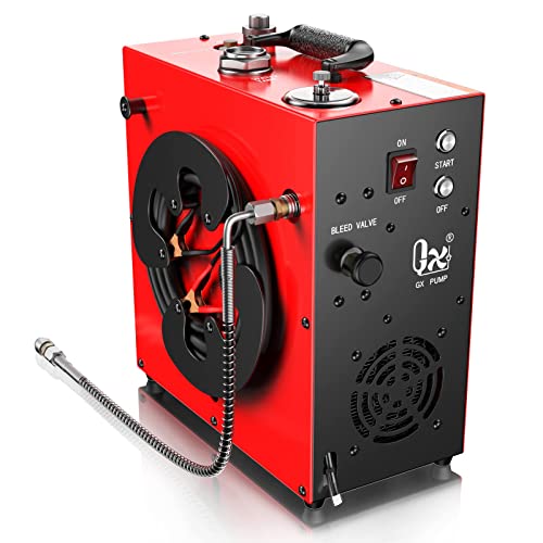 Gx Pump Cs4 Portable Pcp Air Compressor, 350W Powerful Motor,Max 5800Psi/40Mpa, Water And Fans Cooling, 5 Hours Continous Work, 12V Auto Stop Pcp Air Rifle Paintball Air Compressor #TOP7