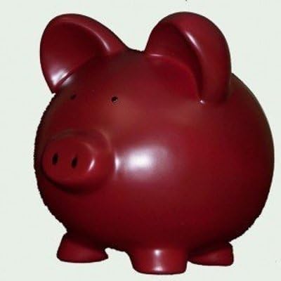 Wall Street Gifts Red Claret Ceramic Piggy Banks - Custom (10 inch Custom)