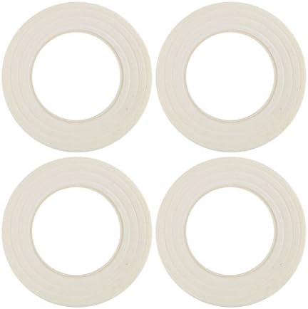 DECORA 1/2" Wide 4 Pieces White Floral Stem Wrap Tapes for Florist Arrangement