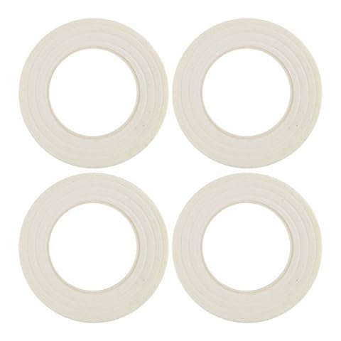 DECORA 1/2" Wide 4 Pieces White Floral Stem Wrap Tapes for Florist Arrangement Cover