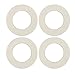 DECORA 1/2" Wide 4 Pieces White Floral Stem Wrap Tapes for Florist Arrangement