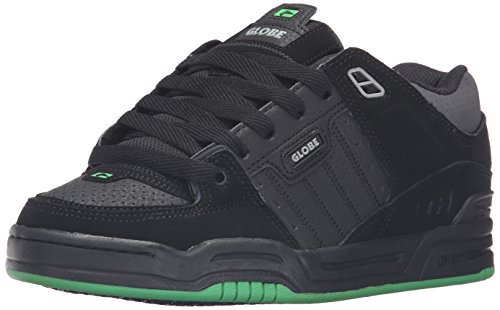 Image of Globe Mens Fusion Skate Shoes, Black /Black /Green, 14 M US