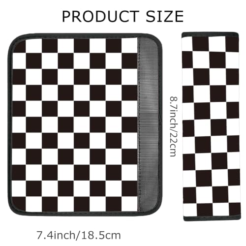 Image of Seat Belt Cover for Kids, Seat Belt Pad for Boys Girls, Car Seat Straps Shoulder Pads for Kids, Kid's Seat Belt Cushion, Shoulder Strap Pad, 1 Piece (Checker)
