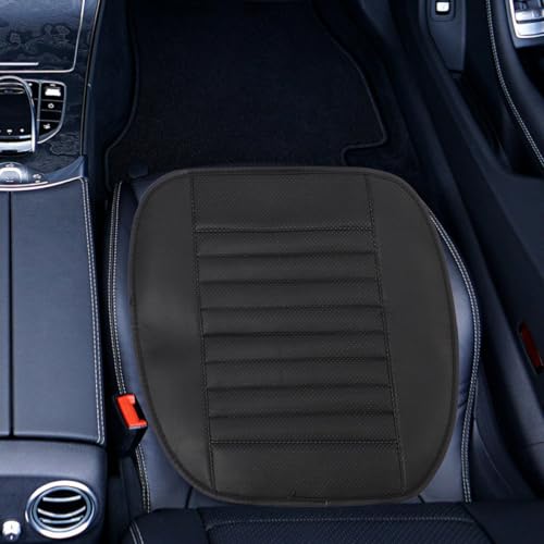 Fundas de asiento delantero para coche, pack de 2 en PU negro para viajes cómodos y limpios 5