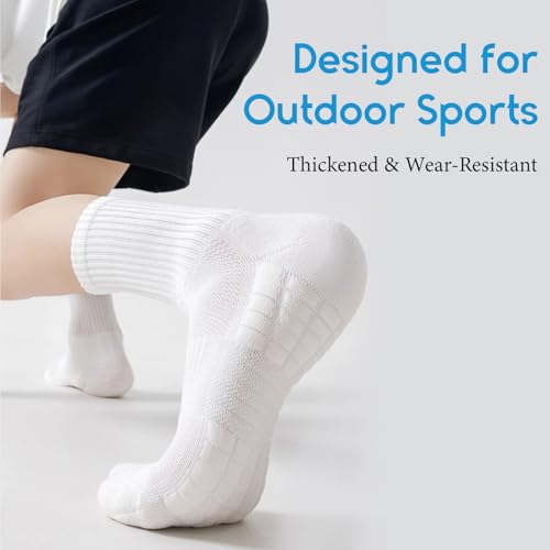 6 Pairs Crew Socks with Arch Support, Breathable Athletic Calf Socks, Thickened Sock Sole to Wear Resistant2