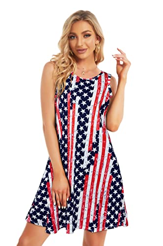 Image of Summer Dresses for Women Beach Boho Sleeveless Vintage Floral Flowy Pocket Tshirt Tank Sundresses 2026