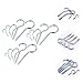 HEALEEP 15pcs Heavy Duty Screw-in Hanging Hooks Curved Design, Self-Tapping Metal Storage Hooks for Garage and Industrial Use