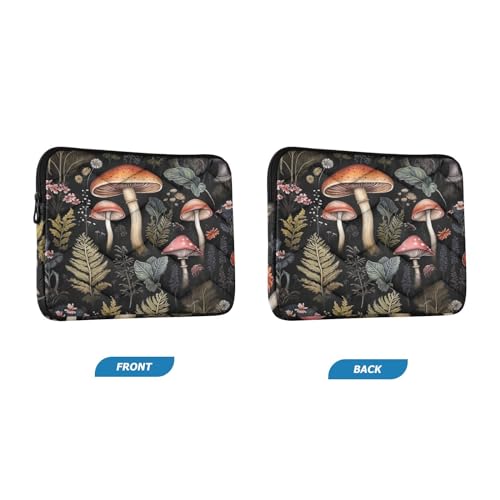 Funda para laptop 13-14 pulgadas negra Mushrooms impermeable miniatura 2