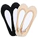 Sue&Joe Women's Loafer Liner Socks Casual Anti Odor No Show None Slip Hidden Sock, 4 in pack 1, One Size(4.5-8)