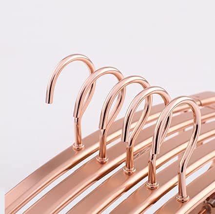 5PCS Clothes Hangers Wide Shoulder Hanger Metal Clips Hangers Heavy Duty Suit Hangers Non-Slip Clip Hanger for Coat Clothes Suit and Skirt Hanger