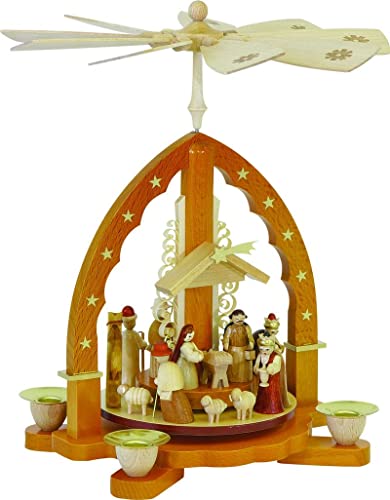 Piramide Natalizia Monti Metalliferi Richard Glässer Seiffen Cristo Natività 1 Piano Natura, 16033