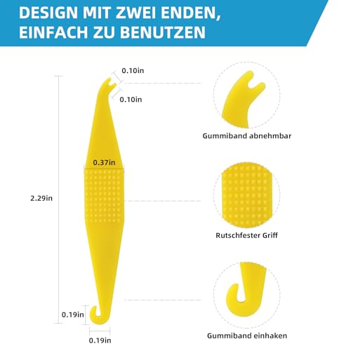 Annhua Kieferorthopädische Zahnspangengummis mit 5 Pcs Platziere, 500pcs Kieferorthopädische Elastische Gummibänder für Zahnspangen, Zahnlücken, Schiefe Zähne (Affe 3/8\ 4.5OZ)
