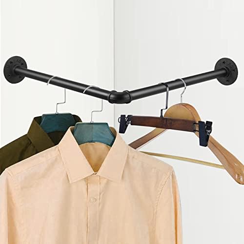 Tringle Vêtement Murale Style Industriel, 92 X 25 Cm, Capacité De Charge 65 Kg, Noir | Leroy Merlin