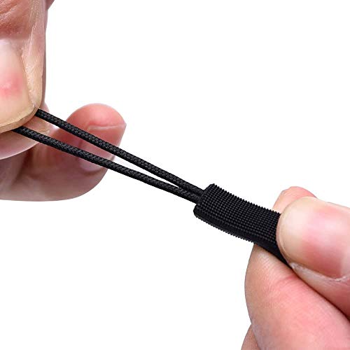YiYaO Zipper Puller, 10 Pack Black Nylon 2.5x0.9cm, Suitable for Backpacks Clothes, Sportswear - Image 4