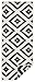 Produktbild NORTHRUGS Outdoor Teppich Malta-Wendeteppich Wetterfest Modernes Geometrisches Muster Läufer für Balkon Terrasse Garten Wintergarten Wohnzimmerteppich Wasserfest, Polypropylen, Schwarz,Creme, 80x350cm