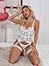 CRIPOM Lingerie for Women Push Up Womens Sexy Lingerie for Women Lace Corset and Panty Outfits Garter Lenceria Sets See Through Lace Bustier Set White XL