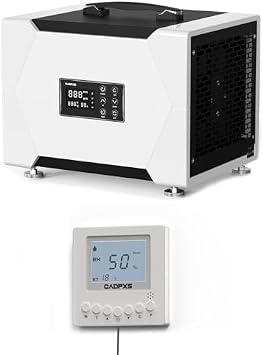 CADPXS Crawl Space Dehumidifier 80 Pint + Remote Controller Bundle, Auto Defrost Commercial Crawlspace Dehumidifier for Basement