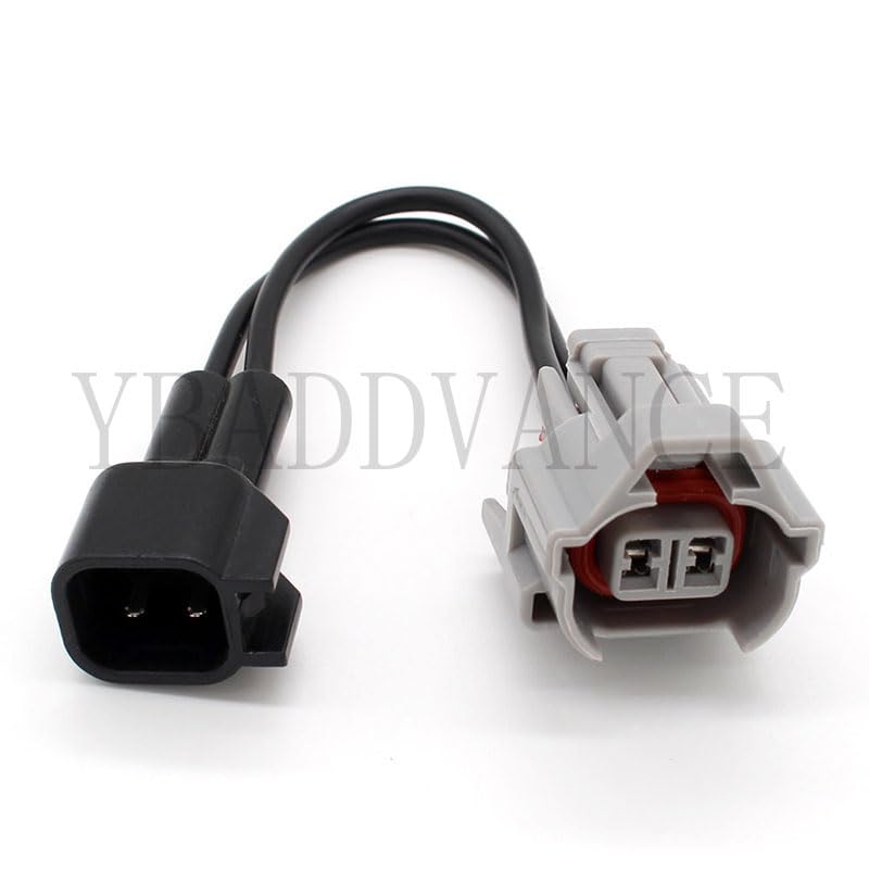 2 Pin for Denso (Female) to US Car EV6 (Male) Fuel Injector PnP Adapter Wire Harness - (Color Name: Female to Male)